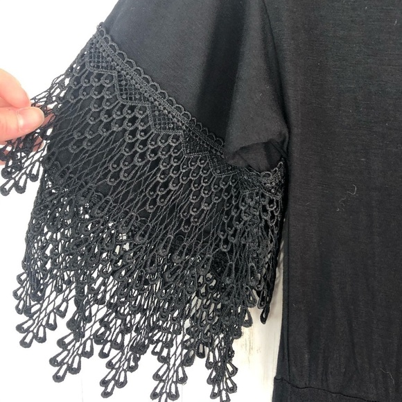 For Love and Lemons NWT maxi black crochet dress - Picture 4 of 8